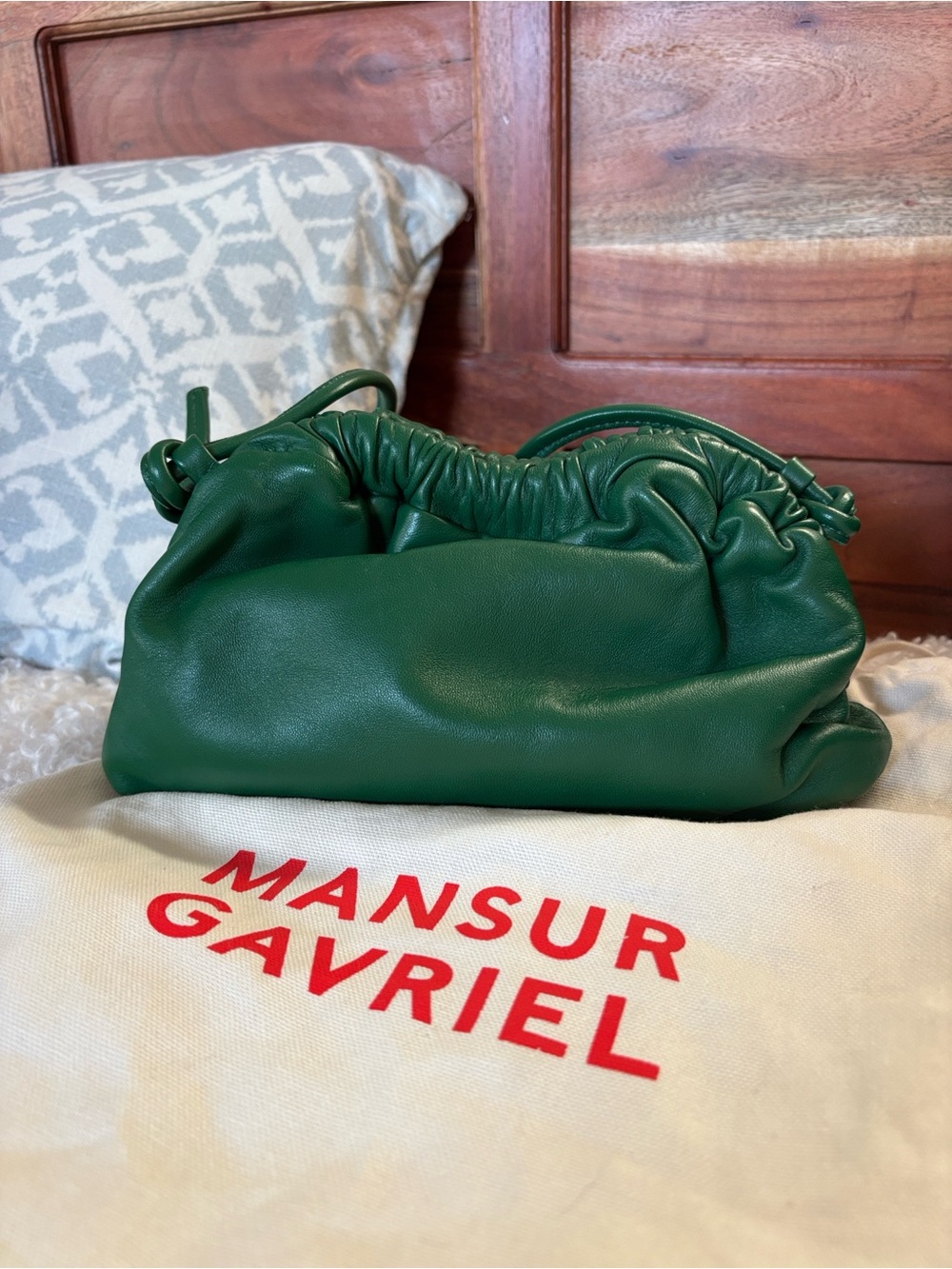 MANSUR GAVRIEL Green Mini Cloud Clutch